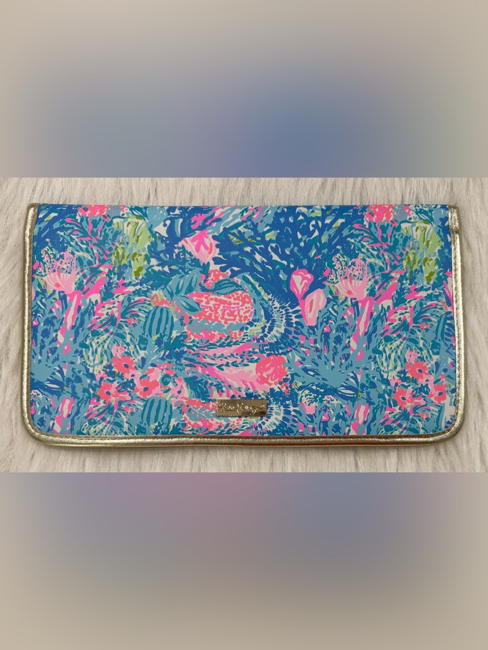 Lilly Pulitzer ‘Fished My Wish’ Bifold Travel Organizer Clutch Wallet NWOT